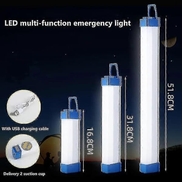 3 Modus USB-Lading LED Lys Bar Magnetisk Camping Telt Lysstripe Garderobe
