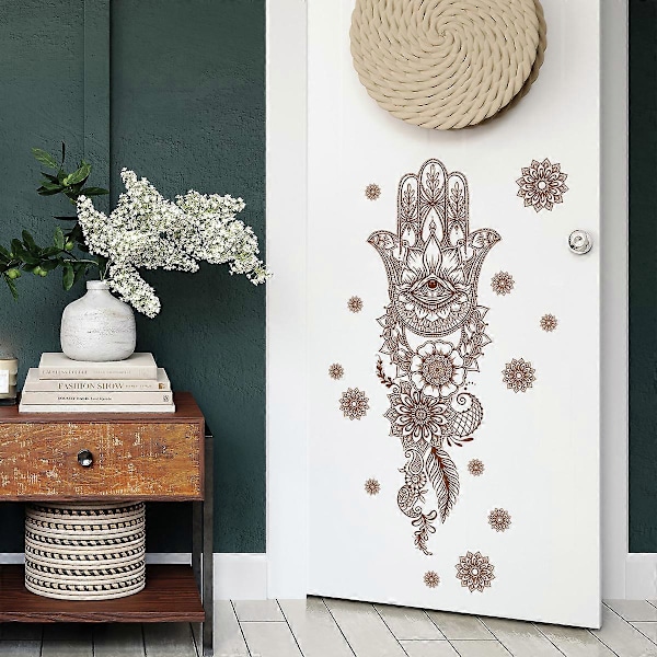 Mandala Palm Lotus Väggdekal Sovrum Vardagsrum Dekoration Bakgrund Vägg Självhäftande Väggdekal