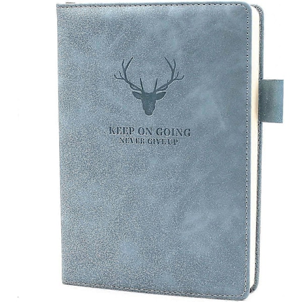 Klassisk Linjeret Notesbog Hardcover Dagbog Perfekt til Kontor Hjem Skole Forretning Skrivning og Noter (Lyseblå)
