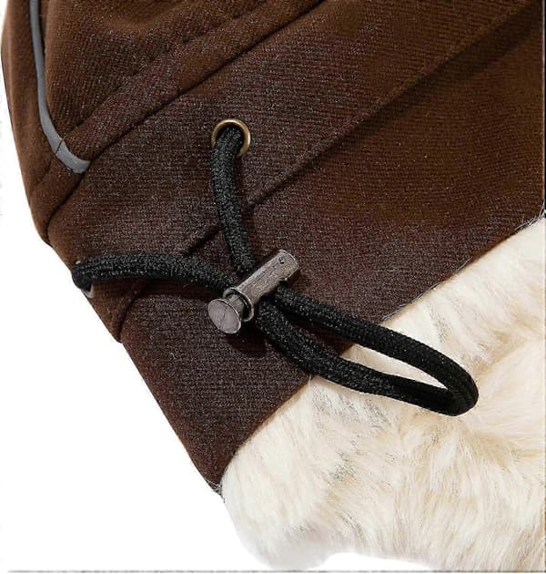 Faux Fur Hat Dame Vinterhatte med Øreklapper Russisk Hat til Mænd Kosak