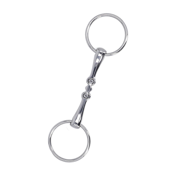 Heste Snaffle Rustfrit Stål Fleksibel Leddelt Bærbar Rustsikker O Ring Hestebidsel til Hestevæddeløb
