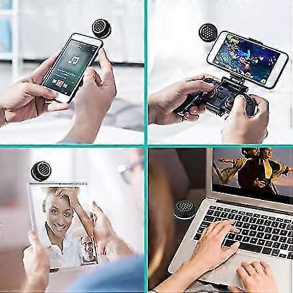 Zk-bærbar højttaler, mini telefonhøjttaler med 3,5 mm aux-lydstik (sort)