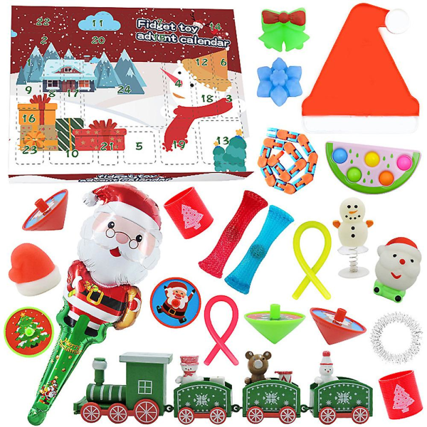 2023 Christmas Fidget Toys Adventskalender Jul 24 dagars Countdown Calendar Surprise Blind Box Present