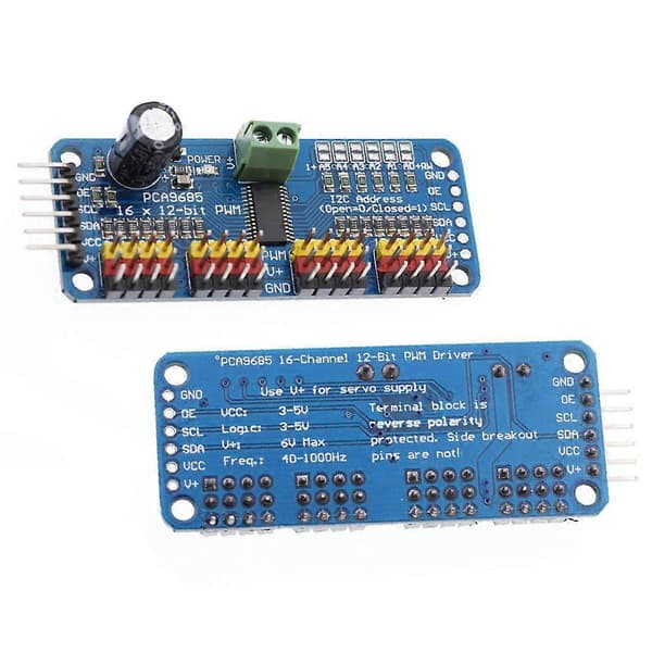 PCA9685 16-kanals PWM/Servo Driver IIC Interface til Arduino Shield Module Mengxi