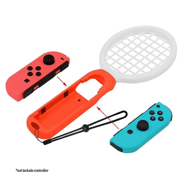 Tennisracket för Switch Controller Twin Pack med Remmar för Mario Tennis Aces
