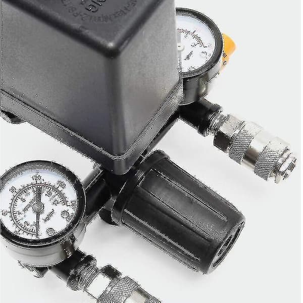 Trykkregulator med trykkbryter for kompressor Trykkbryter med 2 skjermer