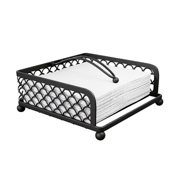 Elegant flad papirservietholder - Servietholder til bord, køkken, bordplader og udendørs borde-