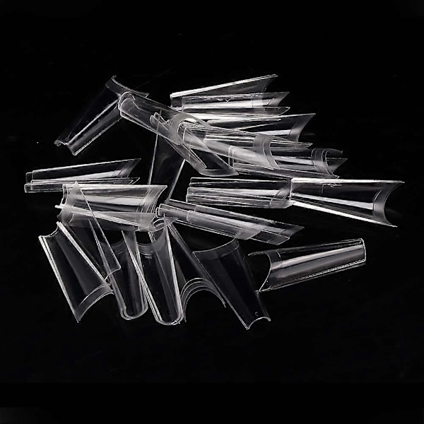 504 stk. Professionel Neglekunst Tip Øvelse Falske Kunstige Negle Patch DIY Manicure Værktøj Transparent