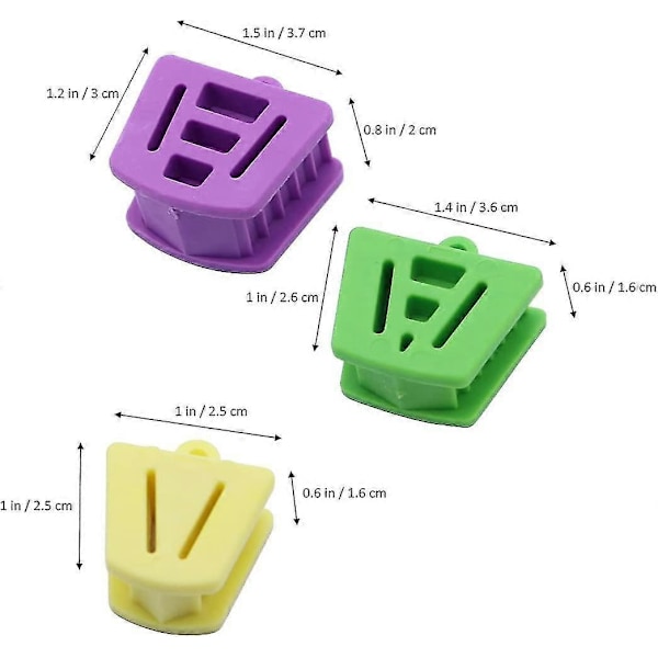 Tandmunstöd, bitring, internt silikonstöd, vadderad munöppnare (3-pack)
