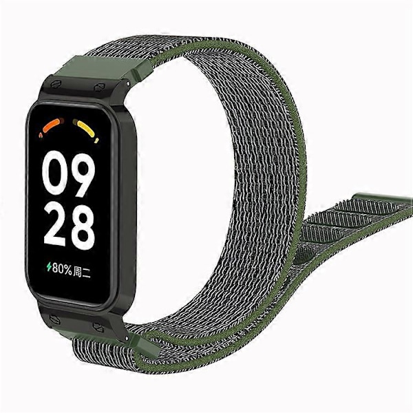 Yhteensopiva Redmi Band 2:n kanssa, hengittävä kellon ranneke, joustava nylonrannekoru, älykellon ranneke naisille / miehille Turquoise