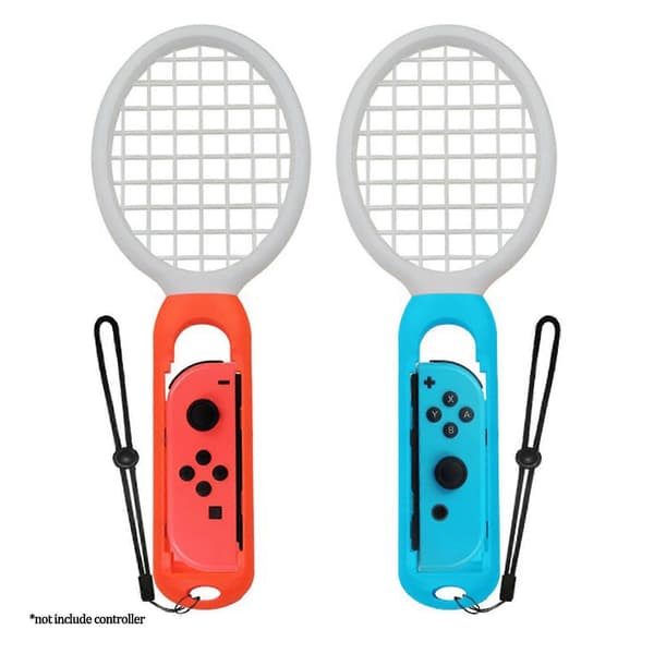 Tennisracket för Switch Controller Twin Pack med Remmar för Mario Tennis Aces
