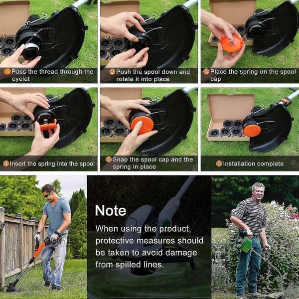 Trimmersnellespole for Black And Decker Trimmere, 6 Trimmersnellespole