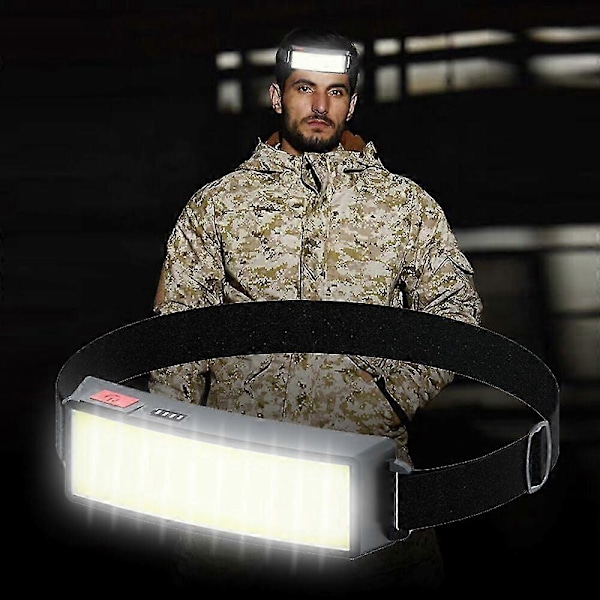Hodelykt Camping Vanntett Utendørs Hodelykt USB Oppladbar - 3 Moduser