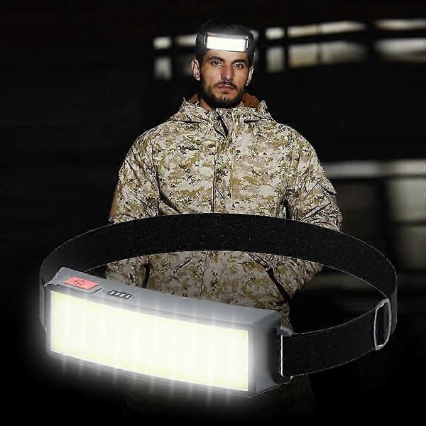 Lyhtyotsalamppu vedenpitävä ulkokäyttöön, USB ladattava - 3 tilaa