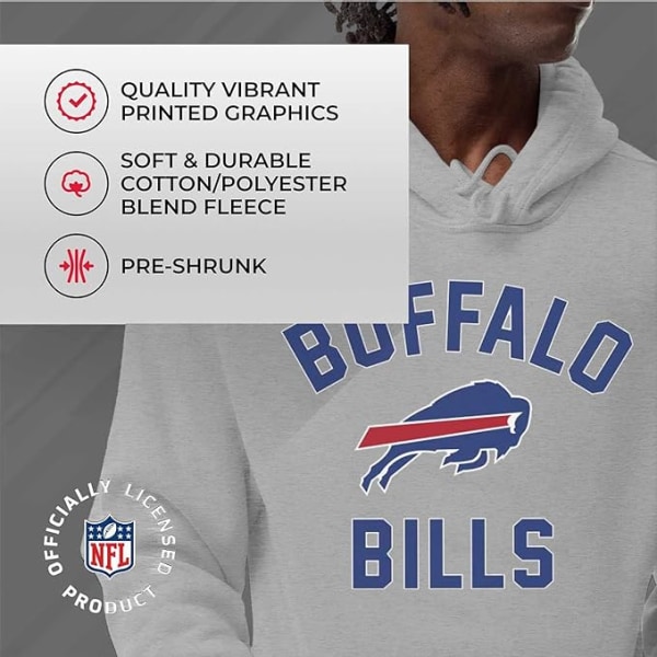 Team Fan Apparel NFL Adult Game Day -huppari - polyesterivillapuuvillasekoitus - Pidä lämpimänä ja edustaa joukkueesi tyyliä style 10 XL