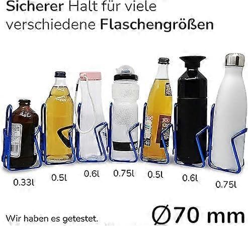 Sort aluminium cykel flaskeholder, stabil og bærende, egnet til mountainbikes