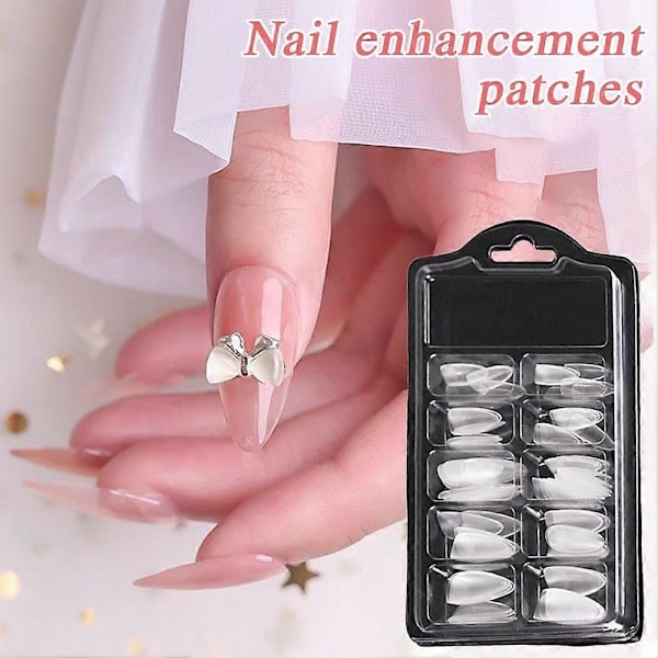 Bärbar Klar Nagelkonst Tipp Falsk Lösnagel Patch DIY Manikyr