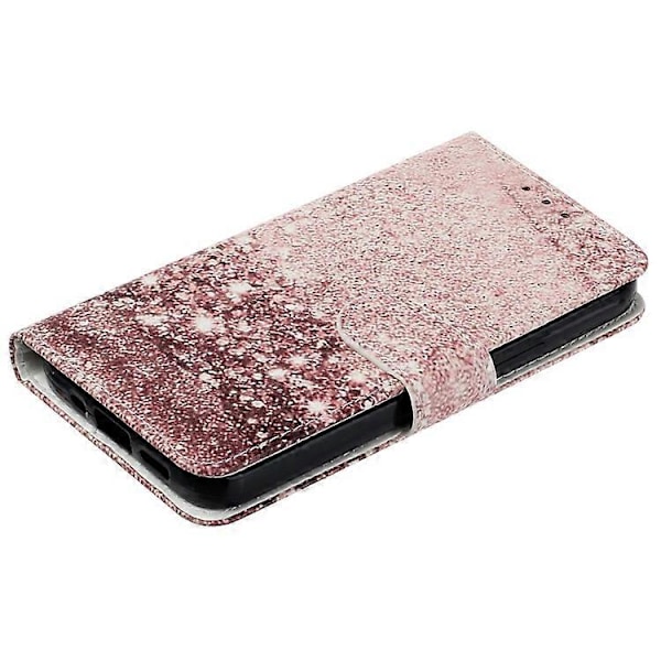 Kompatibel for Oppo A79 5G PU Lær Mønster Veske Flip Lommebok Telefon Deksel PinkGold