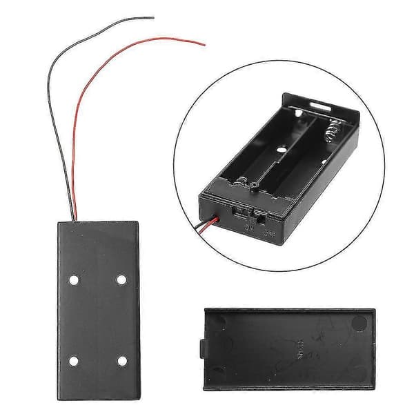 18650 3.7v Batterioppbevaring For Deksel Klips Holder Beholder Med Ledninger