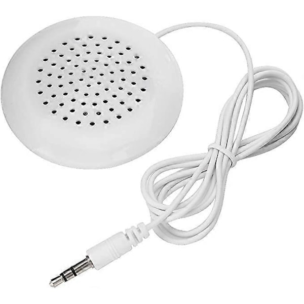Kudde Högtalare, 3.5mm Mini Kudde Högtalare, Under Kudde Högtalare för MP3 Telefon Portabel CD - Vit