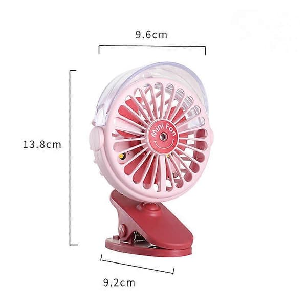 Desktop clip-on højeffekt USB-ventilator med lys 01