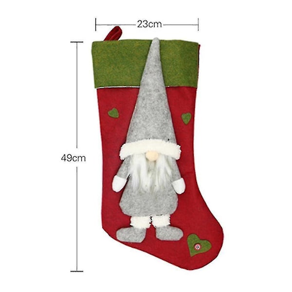 3 stk. Julestrømpe Klassiske Store Strømper Santa