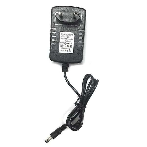 til DC 24V 2A Strømforsyningsadapter Oplader 36W US/EU Stik AC 100-240V til UV LED