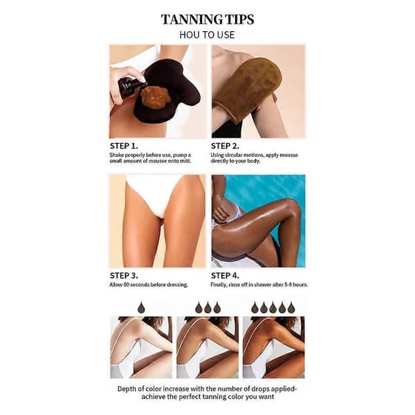 Body Quick Tanning Spray Tan Bronzer Solfri Påføring Strandlotion Solfri