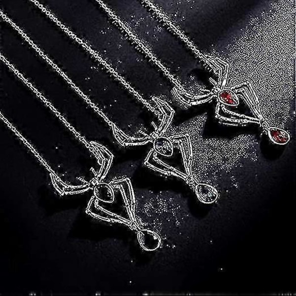 Tib Vintage Gothic Edderkopp Halskjede Halloween Krystall Edderkopp Henge Smykke Punk Stil Reptil Dyr Smykker