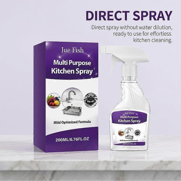 Multifunktionell köksspray, hushållsköksredskap rengöring oljefläckspray - 200 ml