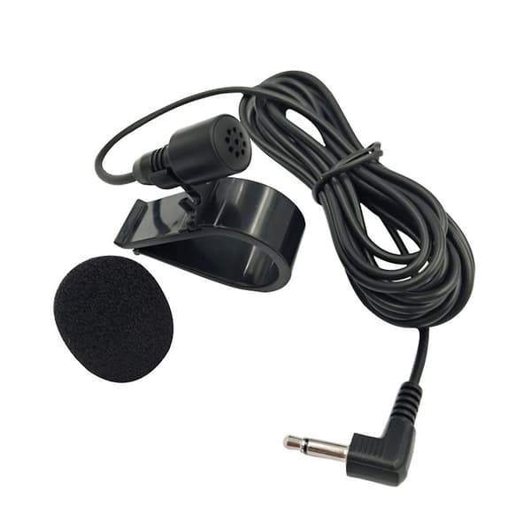 Bilmikrofon Bærbar 3,5 mm mikrofon med 3 meter kabel for bilstereo