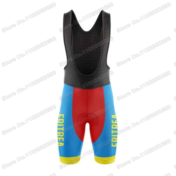 Team Eritrea 2023 Cykeltröja Set Sommar Cykelkläder Herr Road Bike Shirts Kostym Cykel Bib Shorts MTB Riduniform 6 XS