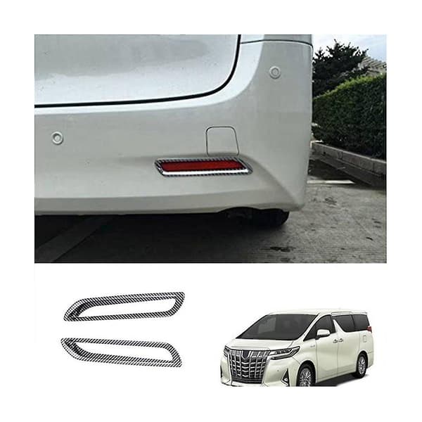 For Alphard Vellfire 2015-2020 Bil Karbonfiber Reflektor Bakfanger Tåkelys Deksel Trim