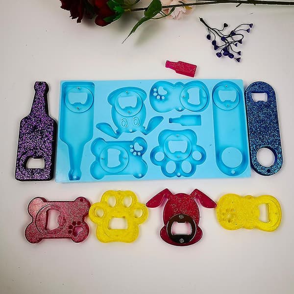 Epoxy Resin Smykkestøbeform Egnet Til Vinflaskeåbner DIY Håndværk-fg