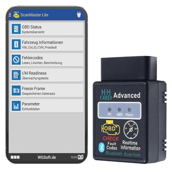 OBD2 Diagnosenhet Bluetooth Felkodsläsare Bilskanner Fordonsdiagnostik Android