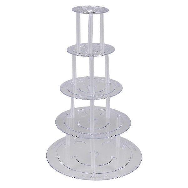 Tårtstöd för flervåningstårtor Tårtställ 5 nivåer (9/12/16/20/26cm) med 20 plastdubb Rail Edition d