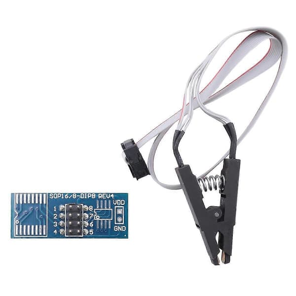 SOIC8 SOP8 Flash Chip IC Testklämmor Sockeladapter Programmerare BIOS/24/25/93