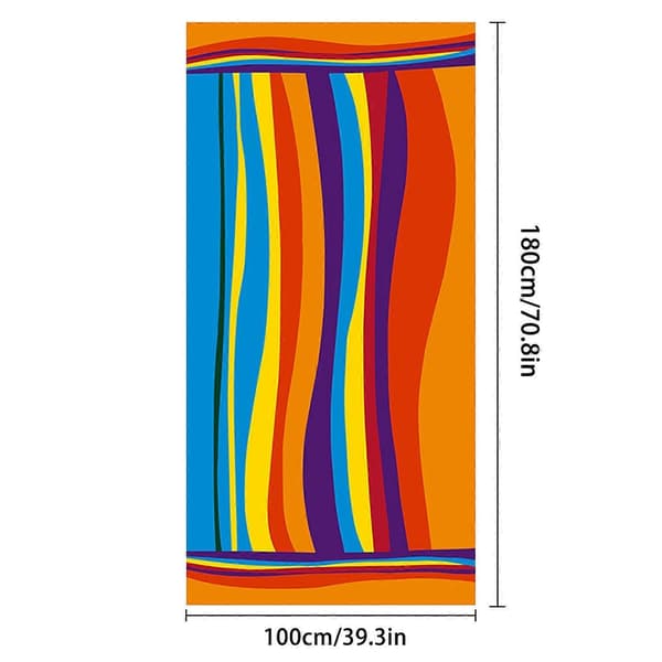 Premium Mikrofiber Badehåndklæde - Digitaltrykt Overdimensioneret Bade- og Rejsehåndklæde til Voksne 180x100cm
