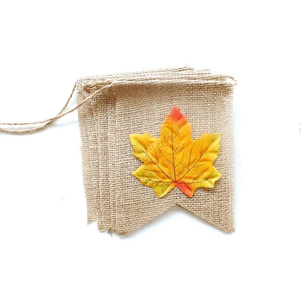 Mantel Dekorasjoner Høst Vimpel Banner Thanksgiving Banner Lønnebanner Bannere