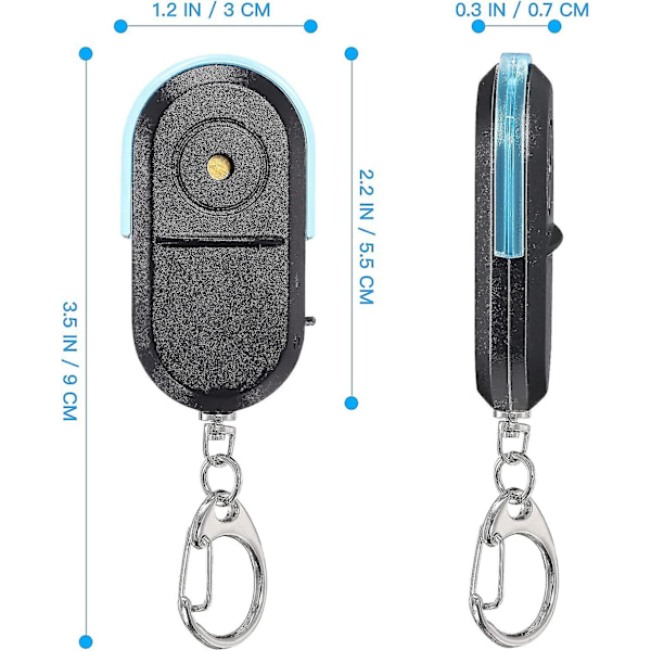 Trådløs nøkkelfinner med alarm og LED-lys (blå) bd