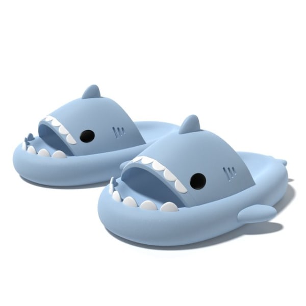 Sommer Feslishoet Shark Slippers Innendørs badetøfler Mules Bluegrey 44-45