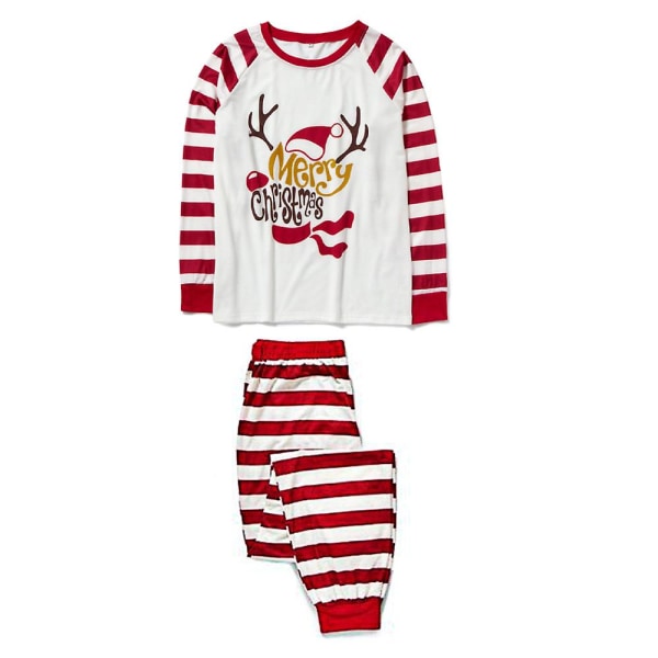 God Jul Familj Matchande Pyjamas Set Randigt print Julpyjamas Hemkläder Vuxna Kvinnor Män Barn Baby Men XL