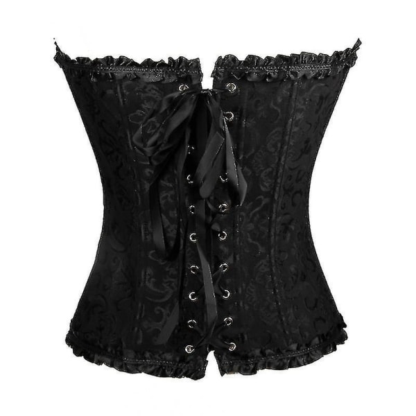 Tflycq Sexiga Korsetter Klänningar För Kvinnor Plus Size Kostym Overbust Burlesk Korsett Och Mini Kjol Set Tutu Corselet Black M