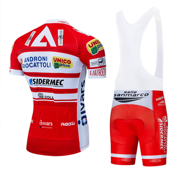 Team Androni Giocattoli Set MTB Jersey Pyörävaatteet Kesä Maantiepyöräpaita Miesten lyhyt Maillot Ropa Ciclismo Suit White XXS