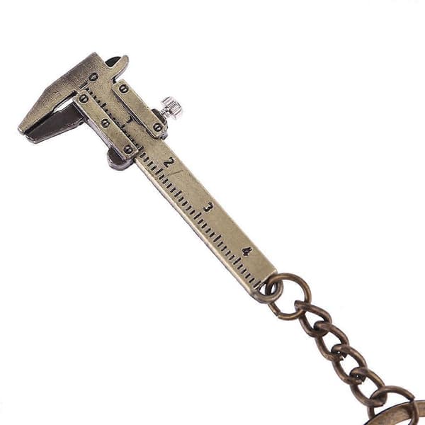 Bärbar Mini Vernier Skjutmått för Nyckelring Legering Skjutmått Mätare Slide Ruler Keyc