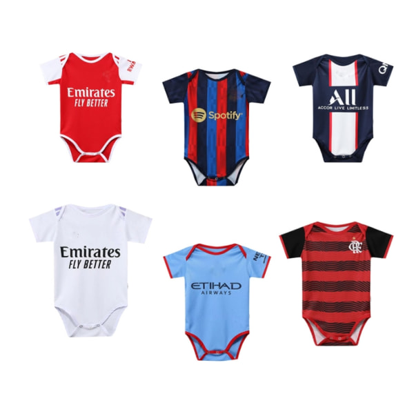 23-24 Real Madrid Arsenal Paris baby fodboldtrøje Argentina Portugal baby kravlende onesie 24Brazil Size 9 (6-12 months)