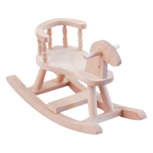 Mini Stol Modell Miniatyr Häststol Trähäststol Modell Dekorationer Dockhusstol
