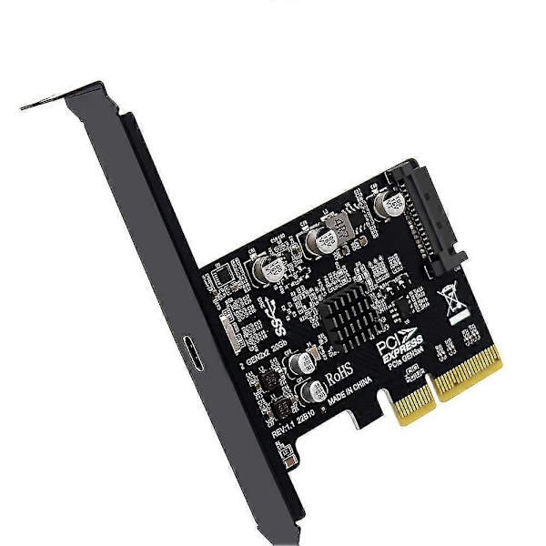 USB PCIE Kort Type C PCI- 4X til USB 3.2 Gen 2X2 (20Gbps) ASM3242 Chipsæt til Windows 8/10/Linux