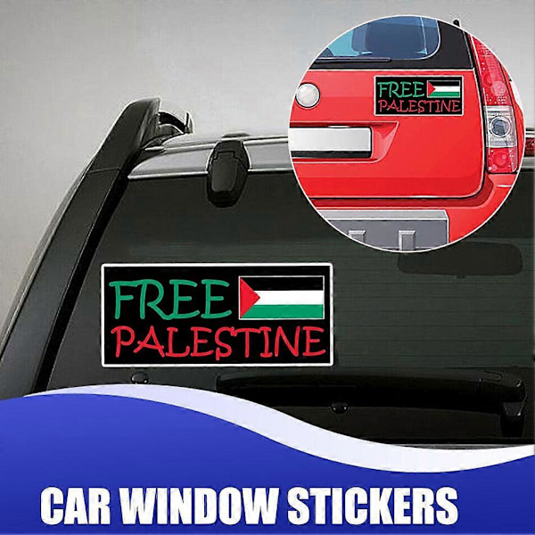 HOT Gratis Palestina Flagg Bilklistremerke Vindu Frontrute Dør Vinyl Dekal Pakke med 2