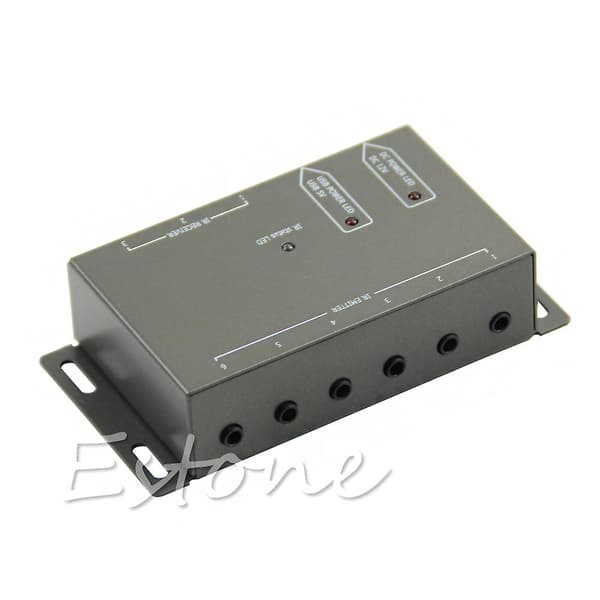 IR-forlenger Infrarød Repeater Fjernkontroll 1 Mottaker 8 Sendere Adapter